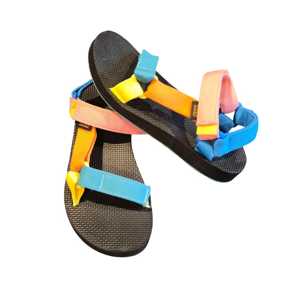 Teva Original Universal Sandals Multi Color 1003987 Womens 6 Retro 90s Strappy